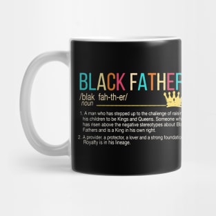 Black Father Vintage T shirt Mug